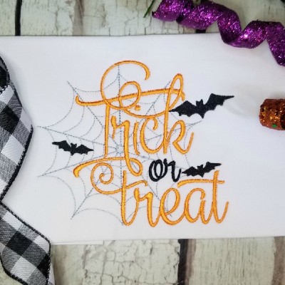 trick or treat embroidery design